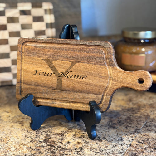 9.5" Mini Charcuterie Board with Cutlery