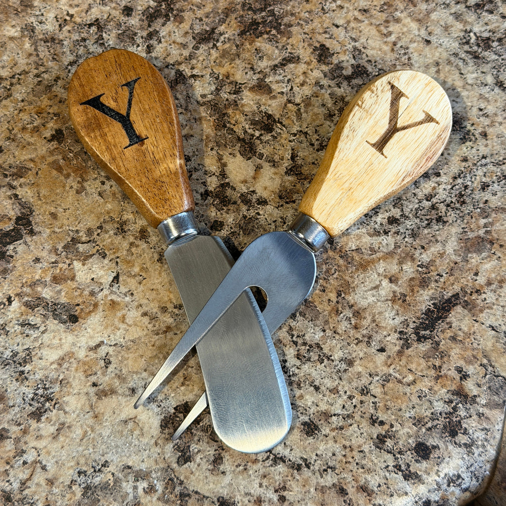 9.5" Mini Charcuterie Board with Cutlery